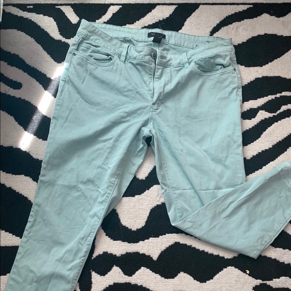 WHBM Baby Blue Skinny Crop Jean